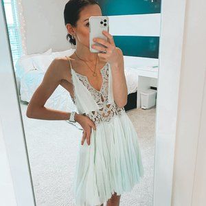 FP ONE "Coast to Cove" Mini Dress in Mint Green